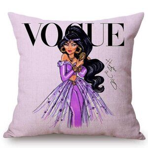 Jasmine Princess Accent Pillowcase Aladdin Throw Pillow Cushion Cover Home Decor